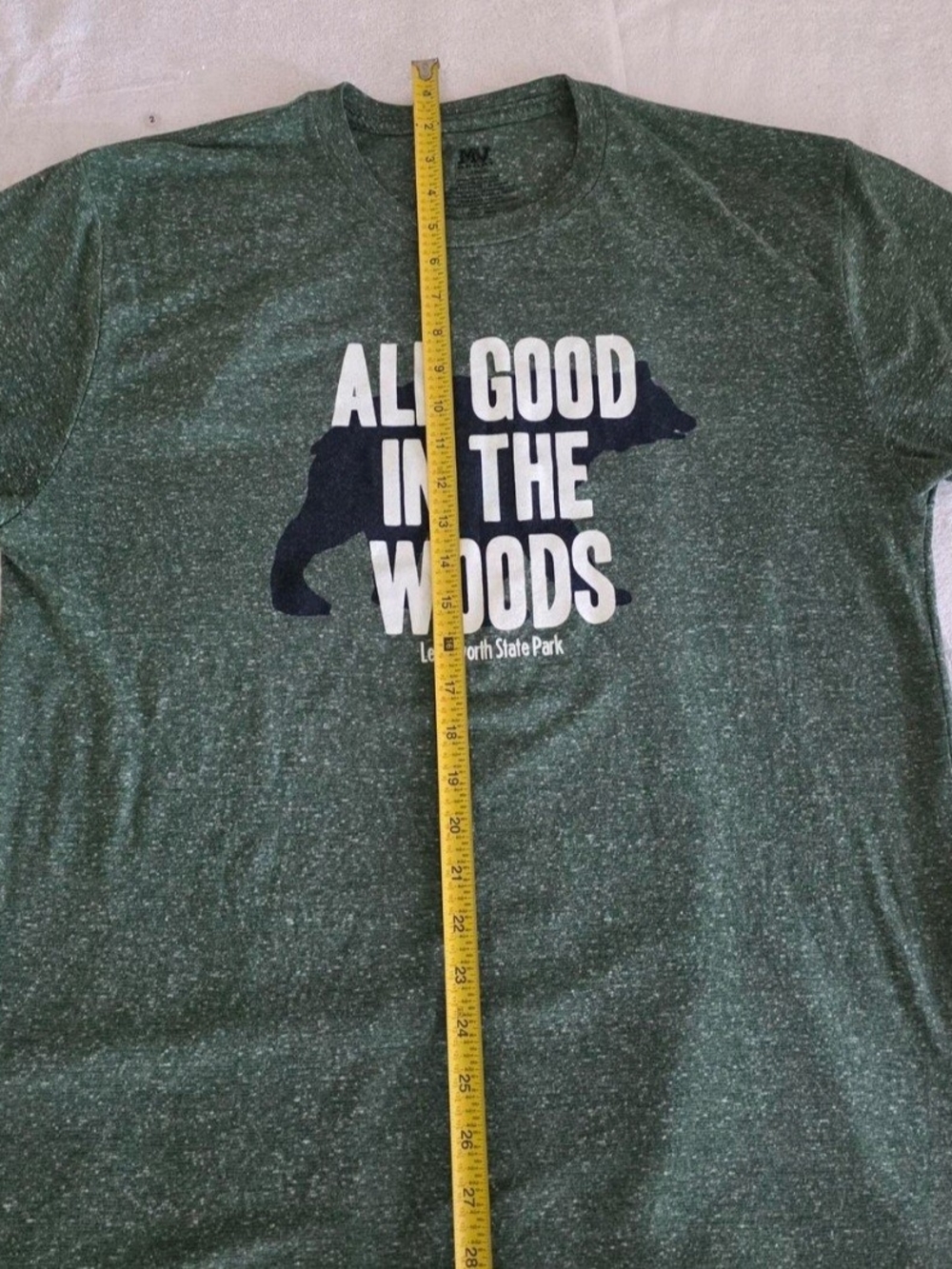 MV Sport Green Speckled Crew Neck Shirt